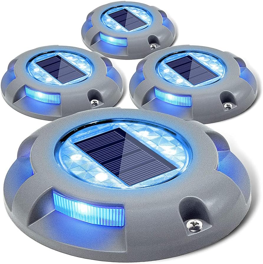 siedinlar solar deck lights outdoor, led driveway dock, main product view