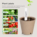 VIVOSUN Peat Pots, 60 Packs 3.15-Inch Seed Starting Pots with Drainage Holes, Round Nursery Pot, 20 Plant Labels for Flowers, Plants, Vegetables, 60Pcs