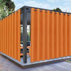 PureFit Outdoor Curtains for Patio Waterproof Weatherproof, UV Resistant Outside Curtains for Gazebo, Front Porch, Pergola, Sun Blocking Privacy Curtain, 150W x 84L inch, 1 Panel, Orange