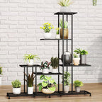twhep heavy duty metal plant stand, 5 tiers, side view