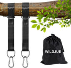 Tree Swing Hanging Straps Kit Holds 2200 lbs,5ft Extra Long Straps Strap with Safer Lock Snap Carabiner Hooks Perfect for Tree Swing & Hammocks, Carry Pouch Easy Fast Installation (5 ft)