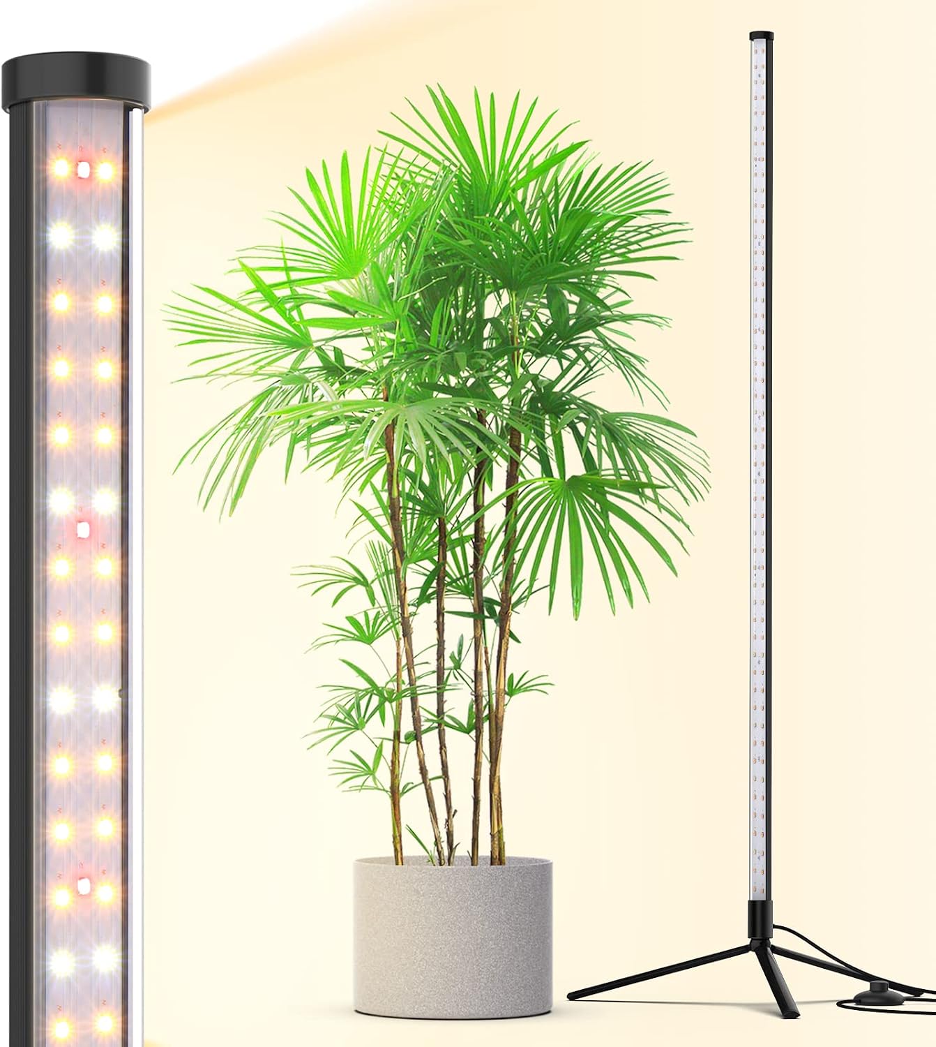 Barrina T10 Vertical Grow Light, 4FT 42W, Full Spectrum, High PPFD | Grow Lights for Indoor Plants, Standing Side Lighting to Plant Stand Flower and Tall Plants, Foot Switch with Tripod Base