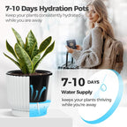 T4U 4 Inch Plant Pots Self Watering, 6 Pack African Violet Pots, Small Plant Pots for Plants, Small Indoor Plant Pot, Self Watering Planter for African Violet, Succulents (6 Pack, 4", White)