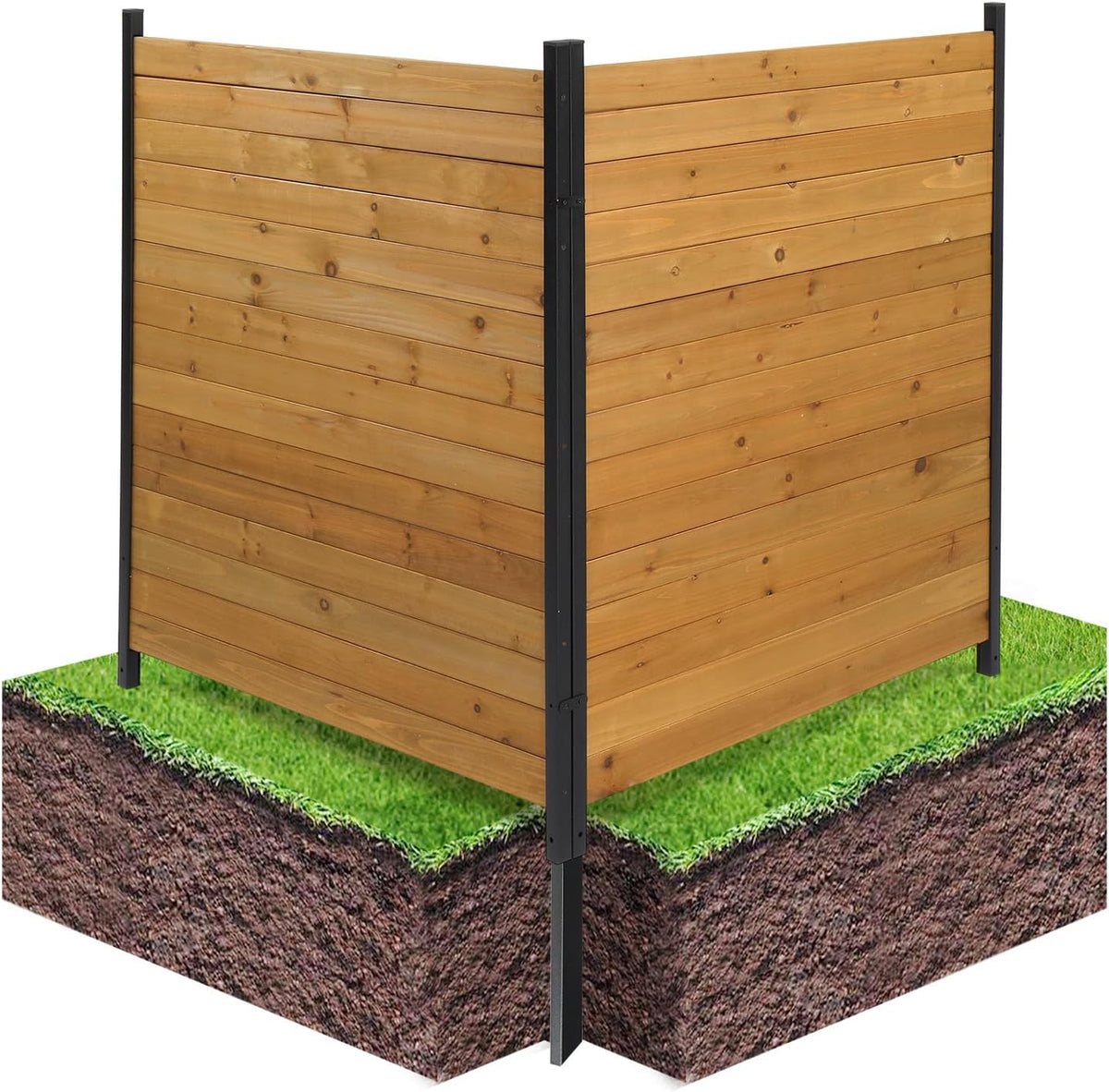 vingli 54" x 39" wooden privacy fence for, main product view