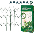 15 Pack Stackable Plant Support Stakes, Garden Trellis for Climbing Plants Indoor and Outdoor Use, Plant Accessories for Potted Plants Monstera, Plant Sticks for Climbing Plant Stems