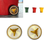 Trash Can Wheel Rims Set of 2, Decorative Covers for Garbage Bins (Gold)