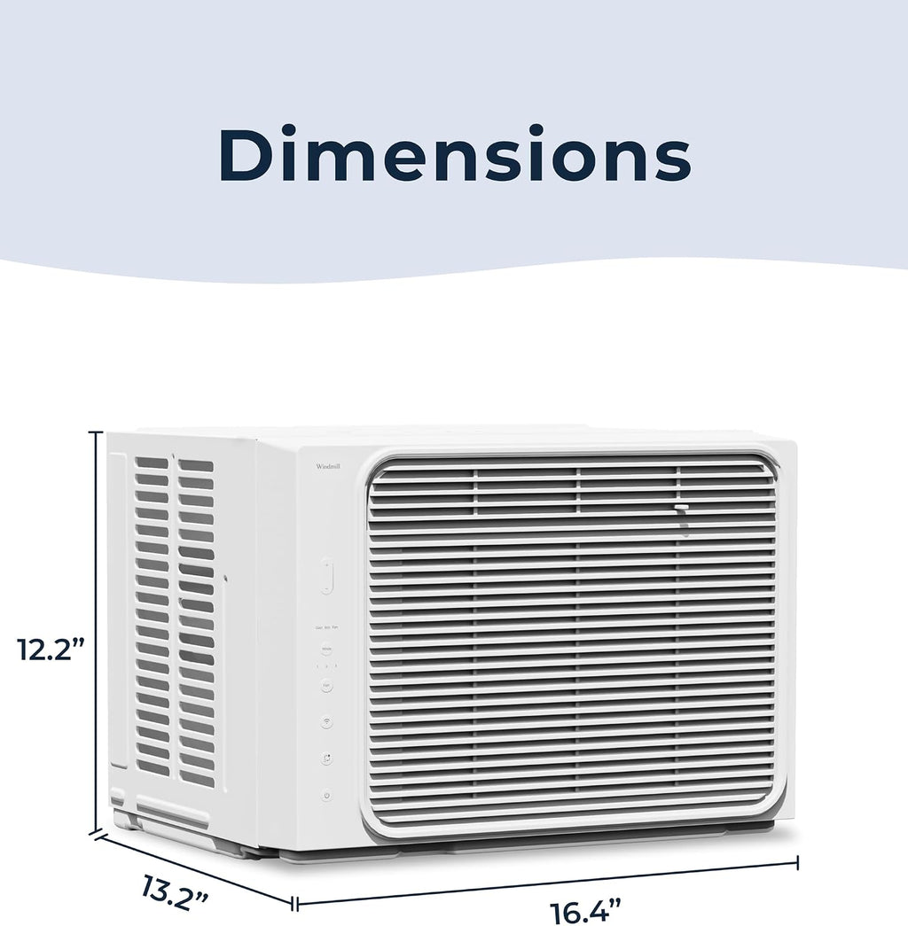 windmill 5,000 btu lite window air conditioner, cools, side view