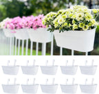 lalagreen rail planter (9.8 in, 10 pack) white, main product view