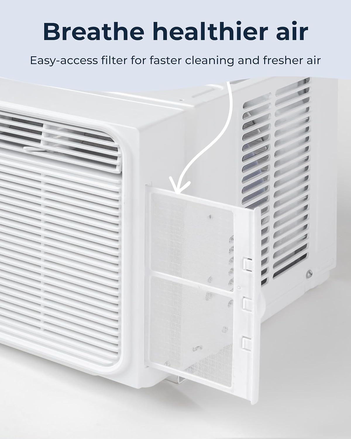 windmill 5,000 btu lite window air conditioner, cools, front angle view