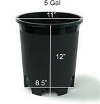 5 Gallon 10-Pack Nursery Pot Black Plastic Planters with Drainage for Outdoor Indoor Large Plants Trees