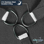 SUNNY GUARD Custom Size 18'x18'x25.5' Graphite Grey Sun Shade Sail Triangle UV Block Shade for Backyard Yard Patio Deck Garden(Customized)