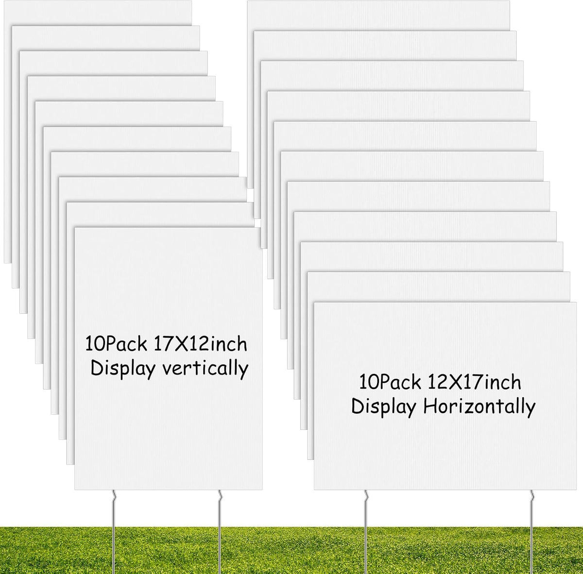 wesiti 20 pack blank yard signs with metal, main product view