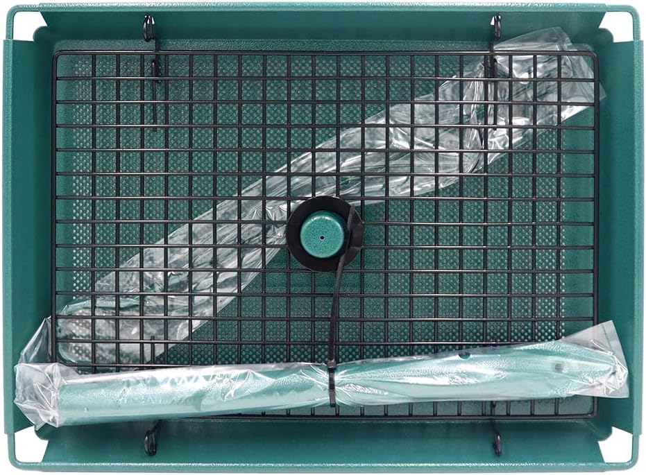 Zenport Z203009 2-in-1 Platform Bird Feeder, Green - 3 Pack