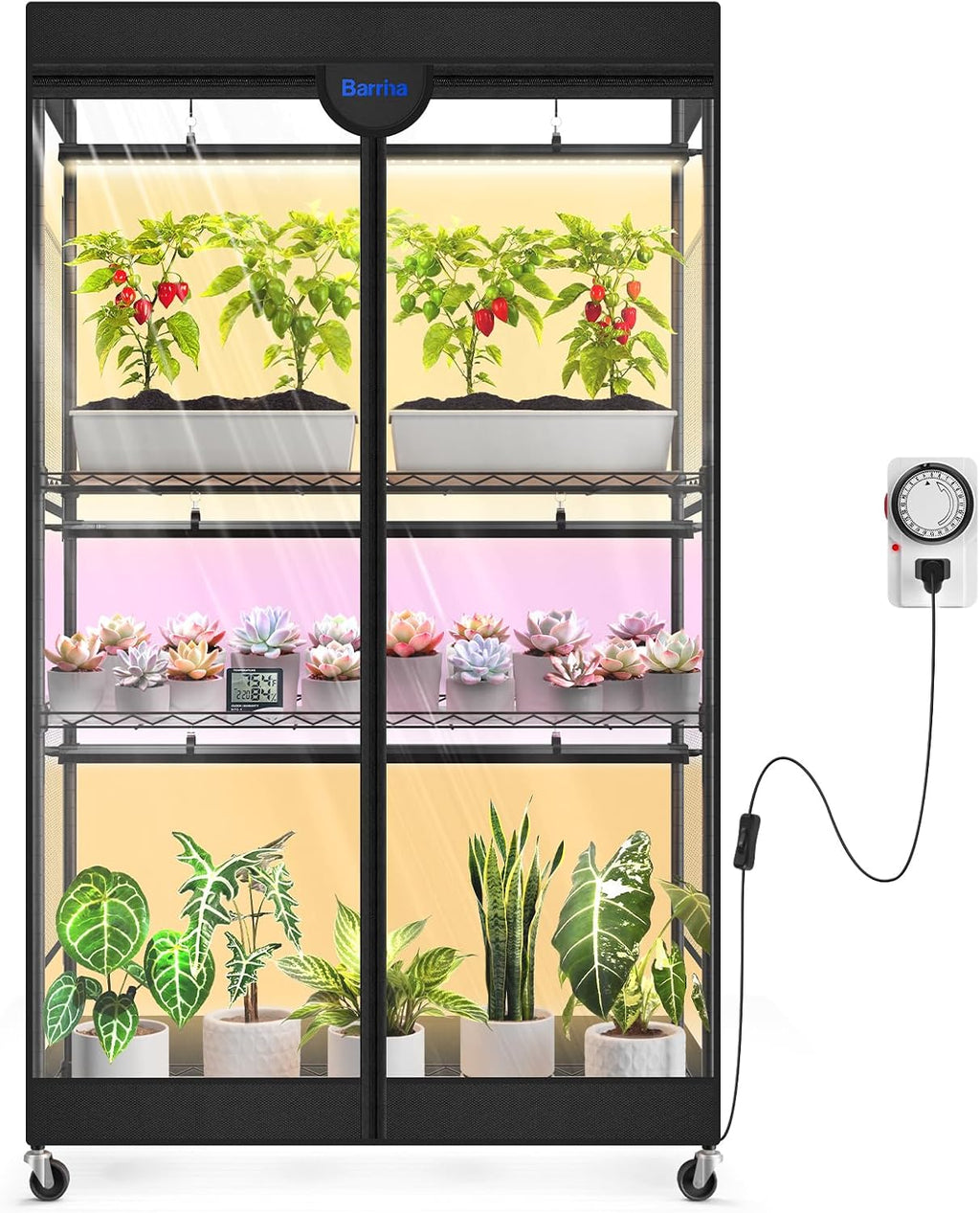 barrina lp900 indoor greenhouse with 3 full spectrum, main product view