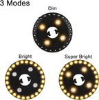 Patio Umbrella Light 3 Brightness Modes Cordless,with 28 Warm White LEDs-4 * AA Battery Operated Umbrella Lights,Fits 1.15"-2" Umbrella Poles,for Patio Umbrellas,Camping Tents and Indoor Use