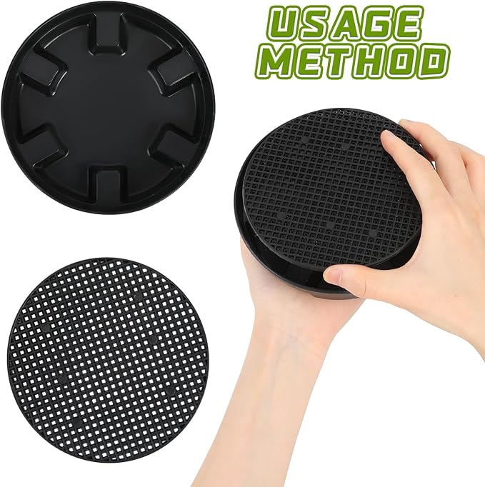 UPINS Invisible Self Watering Planter,6 Set Self Watering Planter Insert Hanging Basket Drip Pan Plant Saucers Trays Auto Planter Watering Devices Plastic for Outdoor Indoor Pots Liners