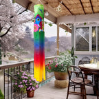 Spring windsocks Outdoor Heavy Duty, Yard Garden Home Decoration | Sturdy hanging hooks & bright gradient decorative ribbons