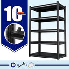 71"H-35"W Garage Shelving Heavy Duty Storage Shelves, Metal Adjustable Shelving Unit, Utility Garage Organizer Shelf for Basement, Pantry, Kitchen, Warehouse,15.7"D x 35.4"W x 71.2"H, Black