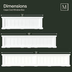 Mayne Cape Cod 4ft Window Box - Black - 48in L x 11in W x 10.8in H - Polyethylene - Built-in Water Reservoir (4841-B)