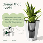 Veradek V-Resin Indoor/Outdoor Taper Planter, 2-Pack (26 inch, White)