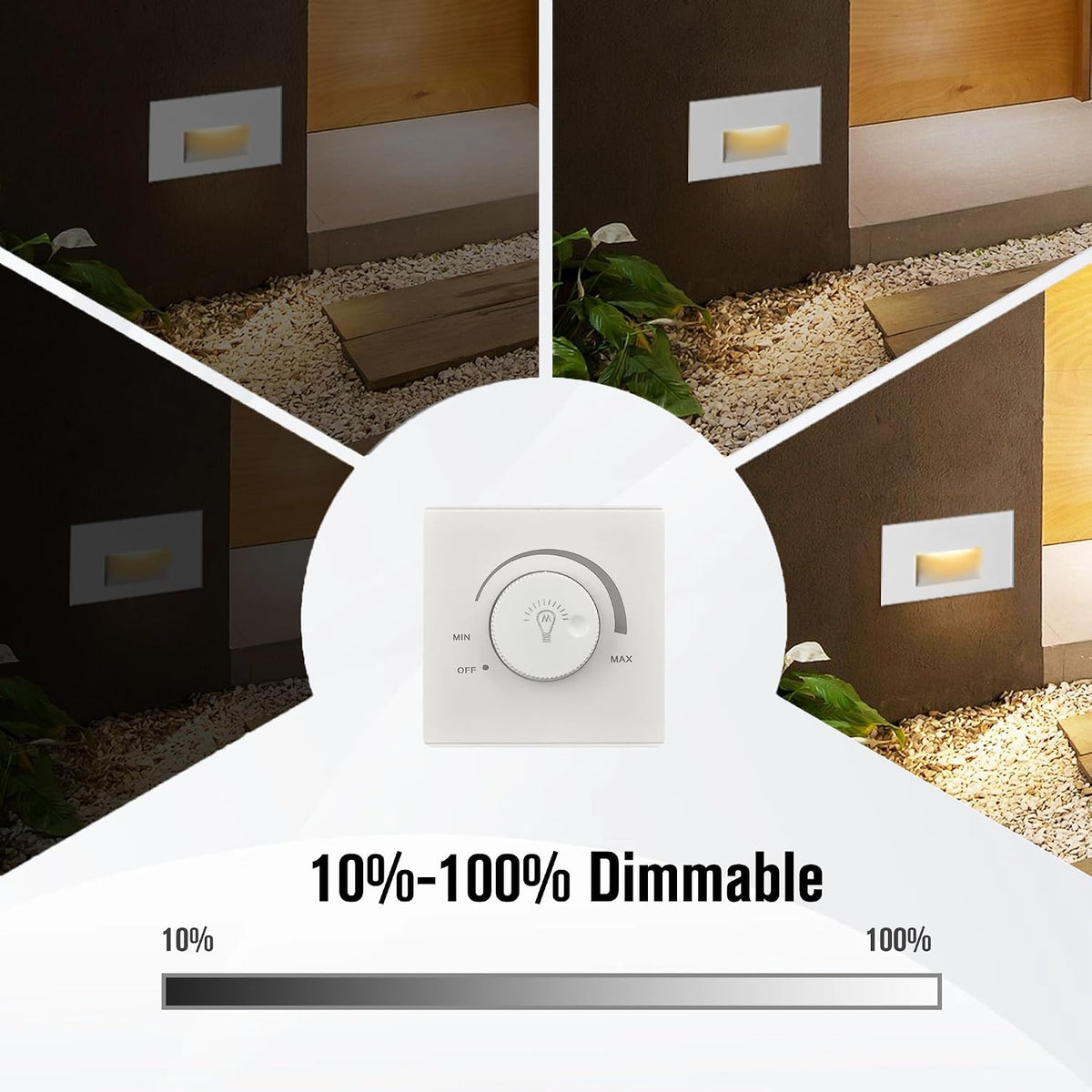 step lights outdoor indoor stair lights 120v dimmable, close-up detail