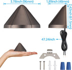 LEONLITE 4-Pack 4000K Low Voltage LED Deck Light Triangle Oil Rubbed Bronze | 12V Stair Railing Light, Outdoor Landscape Step Fence Light, IP65, UL Listed , Aluminum, Cool White