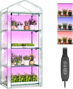 docred indoor greenhouse with grow light, 4-tier mini, main product view