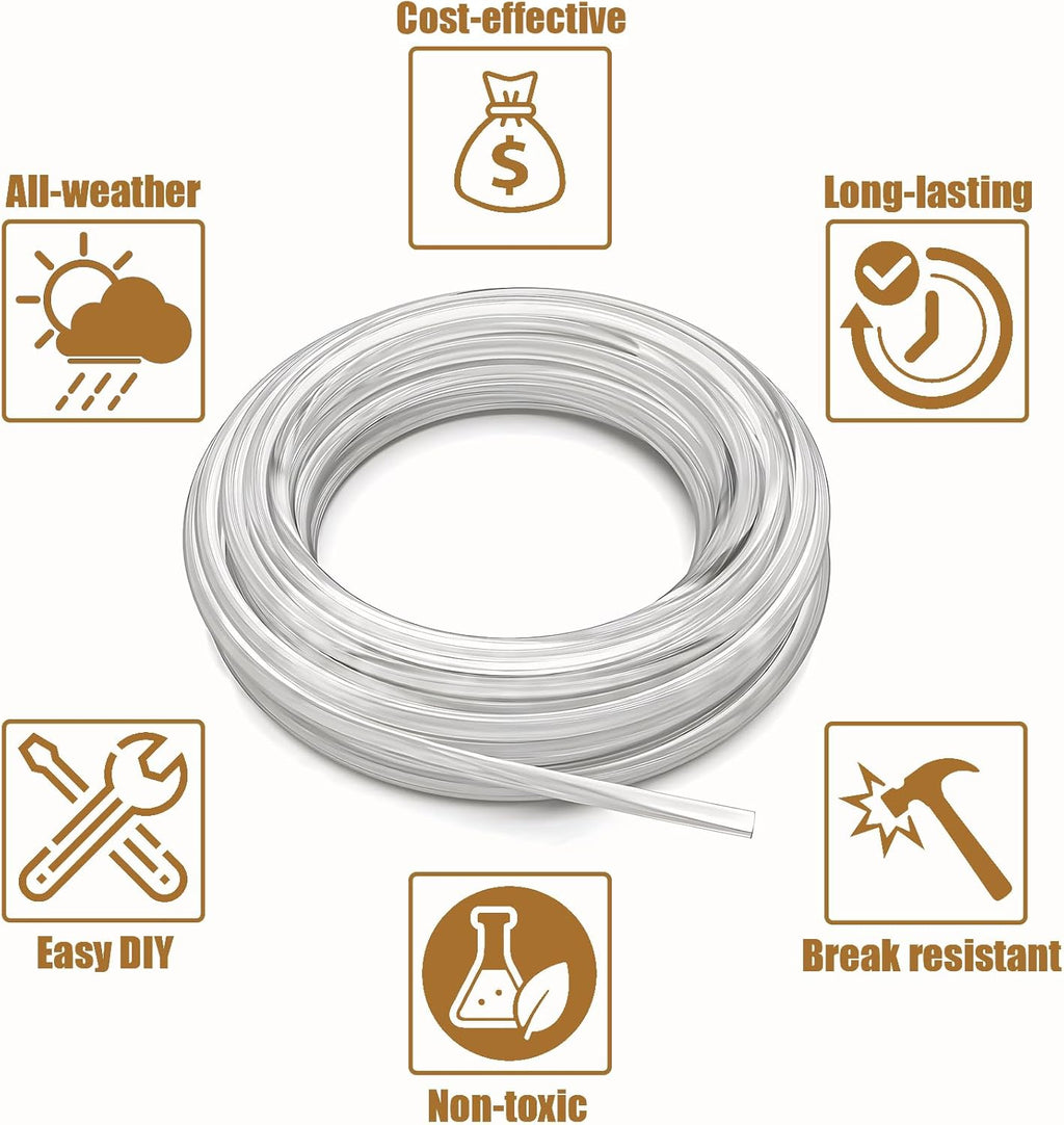 1/4'' Vinyl Sling Chair Spline Solid Awning Cord Replacement for Patio Fabric Chaise Lounge Outdoor Sling Chair Lawn Garden Pool Furniture Repair (25 Ft)
