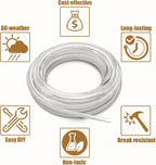 1/4'' Vinyl Sling Chair Spline Solid Awning Cord Replacement for Patio Fabric Chaise Lounge Outdoor Sling Chair Lawn Garden Pool Furniture Repair (25 Ft)