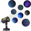 Motion 8 Patterns in 1 Red, Green, and Blue Outdoor Christmas Laser Lights Projector with remote control and Security Lock