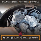 Stainless Steel Charcoal Ash Basket for Kamado Joe Classic - Classic Kamado Grill Charcoal Basket Accessory - Designed in Wisconsin