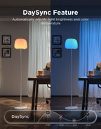 govee lantern floor lamp, halo gradient rgbic smart on a desk or shelf