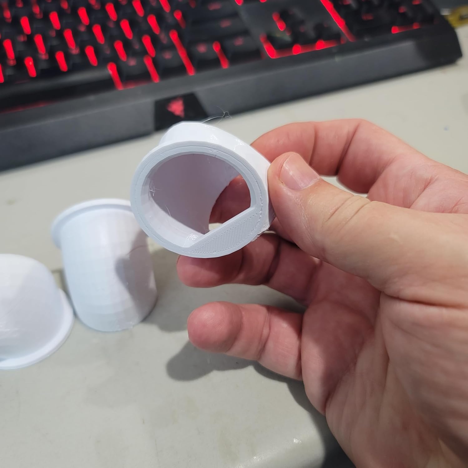 The Original Quail Feed Saver Port 1.5inch No Waste DIY Feed Ports for Coturnix Quail 3D Printed Made in USA 16ct White Color