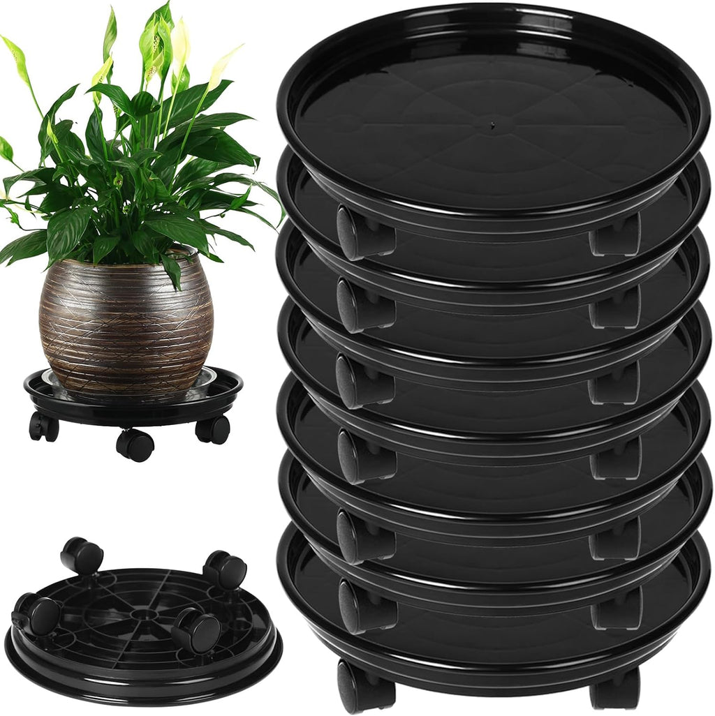 7 packs plant caddy with wheels 11.8" plastic, main product view