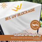 Universal Pergola Replacement Canopy Outdoor Canopy Shade Cover Waterproof Shade Top Cover for Outdoor Patio Porch Backyard(12 x 10 ft,Beige)