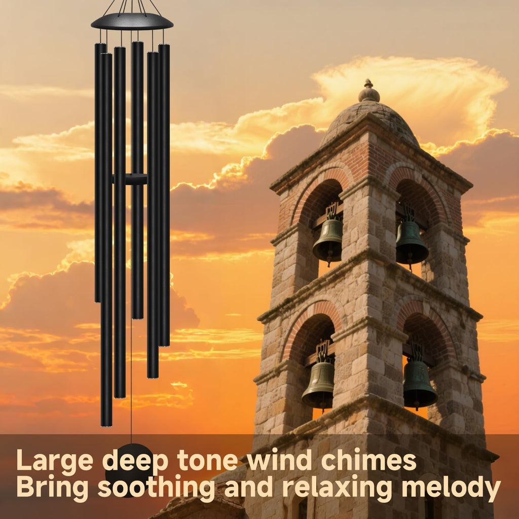 66" extra large wind chimes for outside, 6, side view