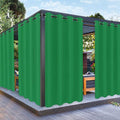 PureFit Outdoor Curtains for Patio Waterproof Weatherproof, UV Resistant Outside Curtains for Gazebo, Front Porch, Pergola, Sun Blocking Privacy Curtain, 52W x 95L inch, 1 Panel, Green