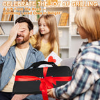 POLIGO 29 PCS BBQ Grill Accessories Stainless Steel BBQ Tools Grilling Tools Set with Storage Bag for Fathers Day Dads Birthday Presents - Camping Grill Utensils Set Ideal Grilling Gifts for Men Brown
