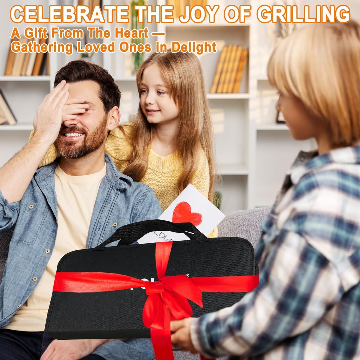POLIGO 29 PCS BBQ Grill Accessories Stainless Steel BBQ Tools Grilling Tools Set with Storage Bag for Fathers Day Dads Birthday Presents - Camping Grill Utensils Set Ideal Grilling Gifts for Men Brown