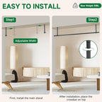 Hanging Planters Rod – Plant Hanger Indoor for Window Ceiling, Hanging Plant Shelf for Wall Planter House Plants, Plant Shelves Metal Holder Bar 47.5In (Pots, plants, chains not included)