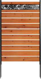 wood privacy screen, no dig outdoor fence,reddish brown, main product view