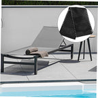 Levemolo Patio Chair Sling Replacement Fabric Lightweight Lounge Chair Webbing Repair Kit for Outdoor Use Elegant Black Mesh Material for Beach and Camping