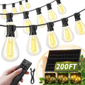 200ft solar string lights outdoor waterproof 72+2 led, main product view