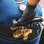 Char-Griller® AKORN Jr Charcoal Grill and Smoker Ceramic Smokin' Stone Accessory for Low-and-Slow Indirect BBQ Smoking Methods in Ivory, 11.75" L x 11.75" W, .75" H, Model 6211