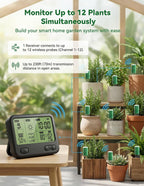 nexuslab wireless soil moisture meter with lcd receiver, close-up detail