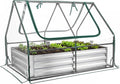 giantexuk raised garden bed with greenhouse, 2 in, main product view