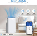 tosot 14,000 btu wifi portable air conditioner, aomi, side view