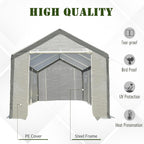outsunny 20' x 10' x 9' walk-in greenhouse, close-up detail