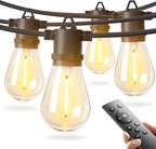 addlon 36FT LED Outdoor String Lights with 12 Edison Vintage Shatterproof Bulbs, Commercial Grade Patio Lights, IP65 Waterproof for Balcony, Backyard and Garden, Warm White