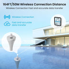 Sainlogic Floating Pool Thermometer, Wireless with High Precision and Easy Read, IP68 Waterproof for Outdoor Swimming, Hot Tub, Pond, Fish Tank, Patio and Aquarium